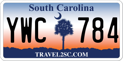 SC license plate YWC784