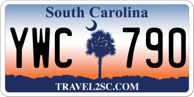 SC license plate YWC790