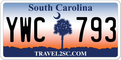 SC license plate YWC793