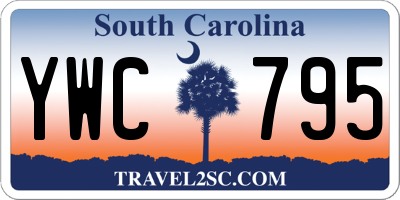 SC license plate YWC795