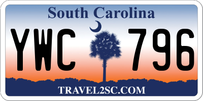 SC license plate YWC796