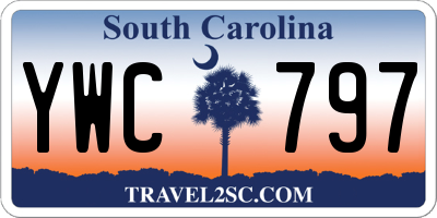 SC license plate YWC797