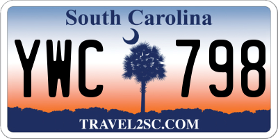 SC license plate YWC798