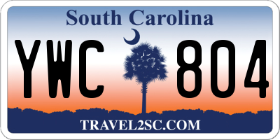 SC license plate YWC804