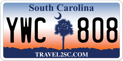 SC license plate YWC808