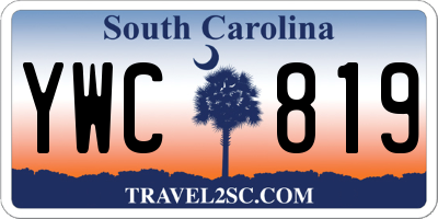 SC license plate YWC819