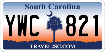 SC license plate YWC821
