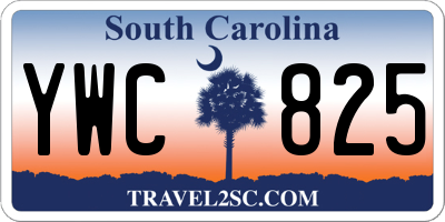 SC license plate YWC825