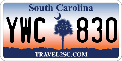 SC license plate YWC830