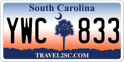 SC license plate YWC833