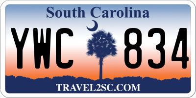 SC license plate YWC834