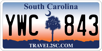 SC license plate YWC843