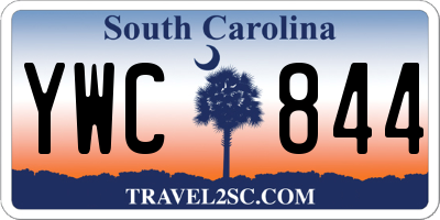 SC license plate YWC844