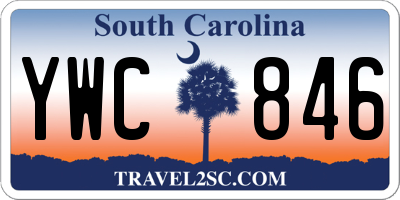 SC license plate YWC846
