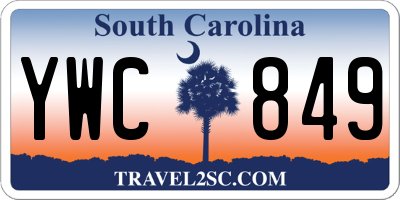 SC license plate YWC849