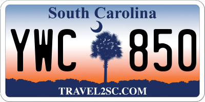 SC license plate YWC850