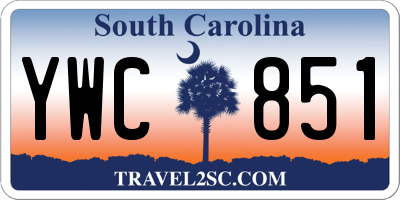 SC license plate YWC851
