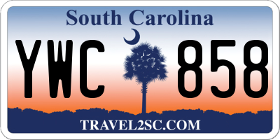 SC license plate YWC858