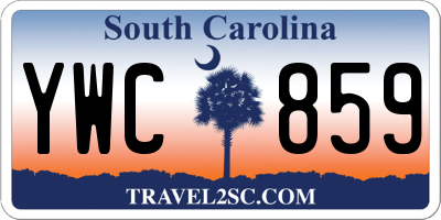 SC license plate YWC859
