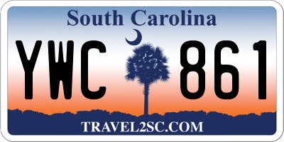 SC license plate YWC861