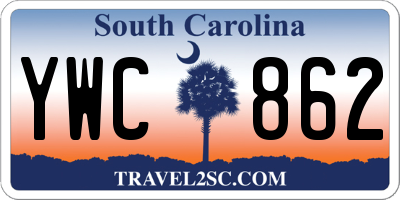 SC license plate YWC862