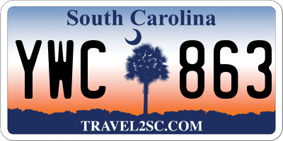 SC license plate YWC863