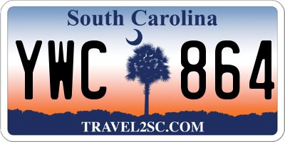 SC license plate YWC864