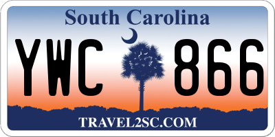 SC license plate YWC866