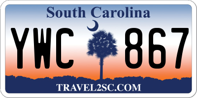 SC license plate YWC867