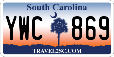 SC license plate YWC869