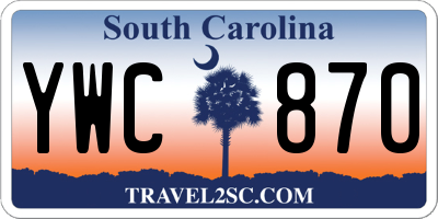SC license plate YWC870