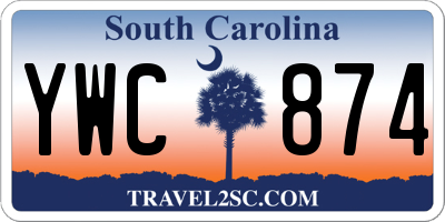 SC license plate YWC874