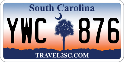 SC license plate YWC876