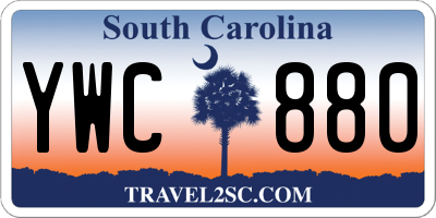 SC license plate YWC880