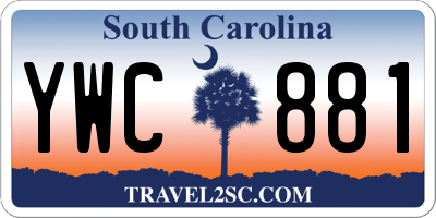 SC license plate YWC881