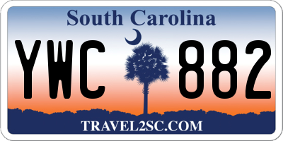 SC license plate YWC882