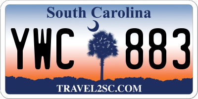 SC license plate YWC883