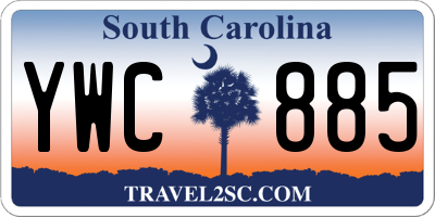 SC license plate YWC885