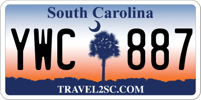 SC license plate YWC887