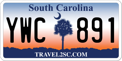 SC license plate YWC891