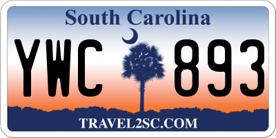 SC license plate YWC893