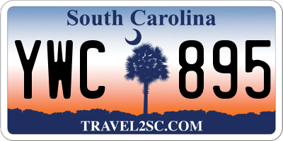 SC license plate YWC895