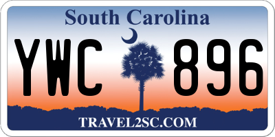 SC license plate YWC896