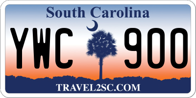 SC license plate YWC900