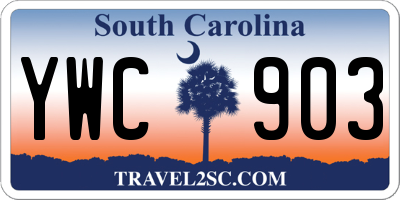 SC license plate YWC903
