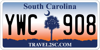 SC license plate YWC908