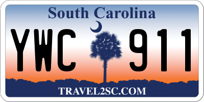 SC license plate YWC911