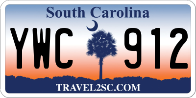 SC license plate YWC912