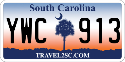 SC license plate YWC913