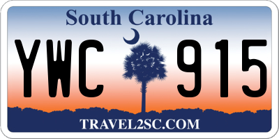 SC license plate YWC915